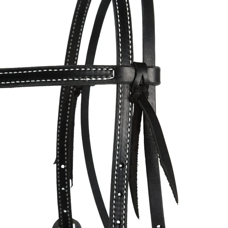 NRS TACK Black Stitched Knotted Browband Headstall