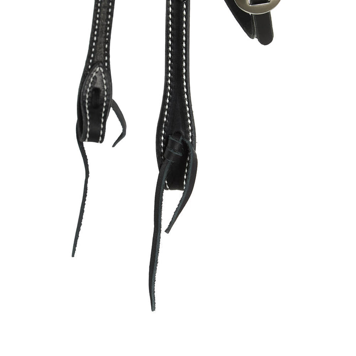 NRS TACK Black Stitched Knotted Browband Headstall