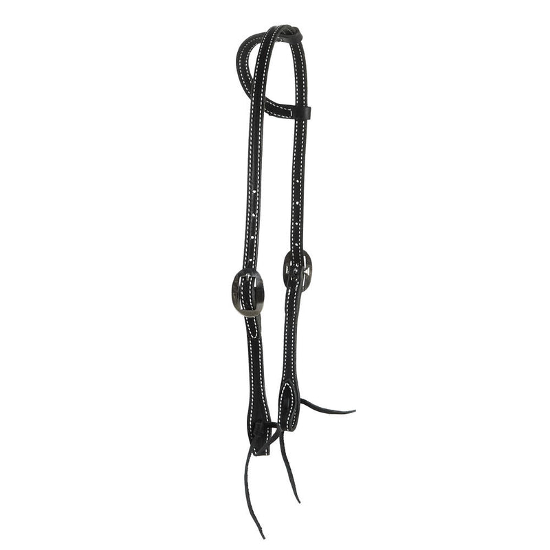 NRS TACK Black Stitched Single Ear Headstall