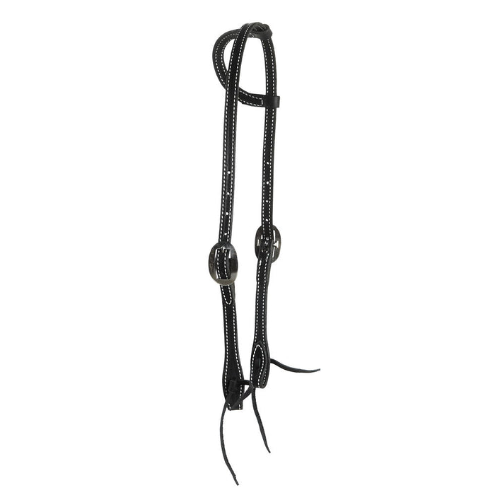 NRS TACK Black Stitched Single Ear Headstall
