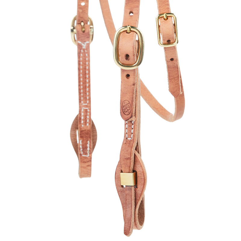 NRS TACK Straight Browband Headstall with Quick Change Box Loops