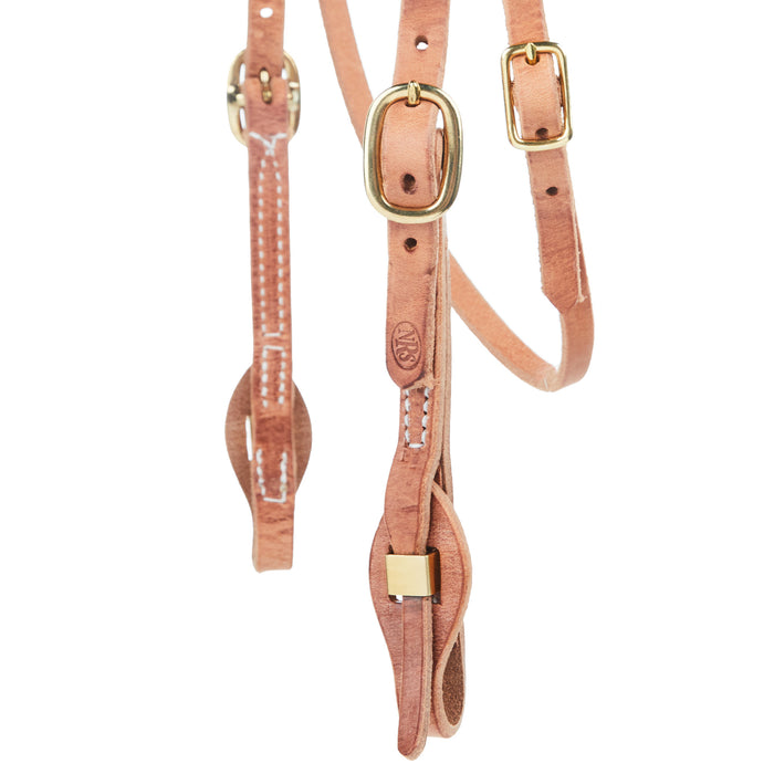 NRS TACK Straight Browband Headstall with Quick Change Box Loops