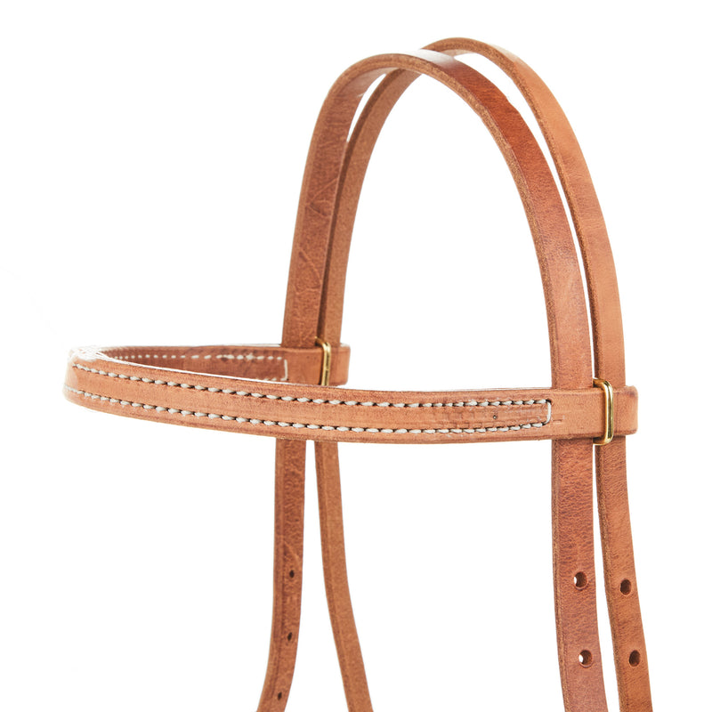 NRS TACK Straight Browband Headstall with Snap Bit Ends