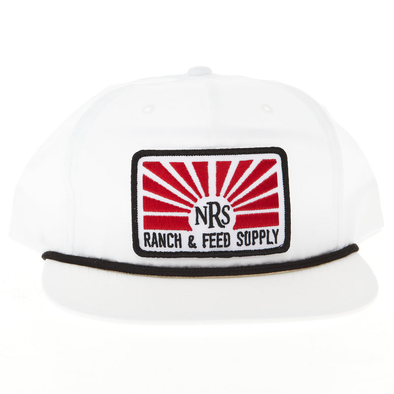 NRS Ranch Feed Supply White and Black Cap