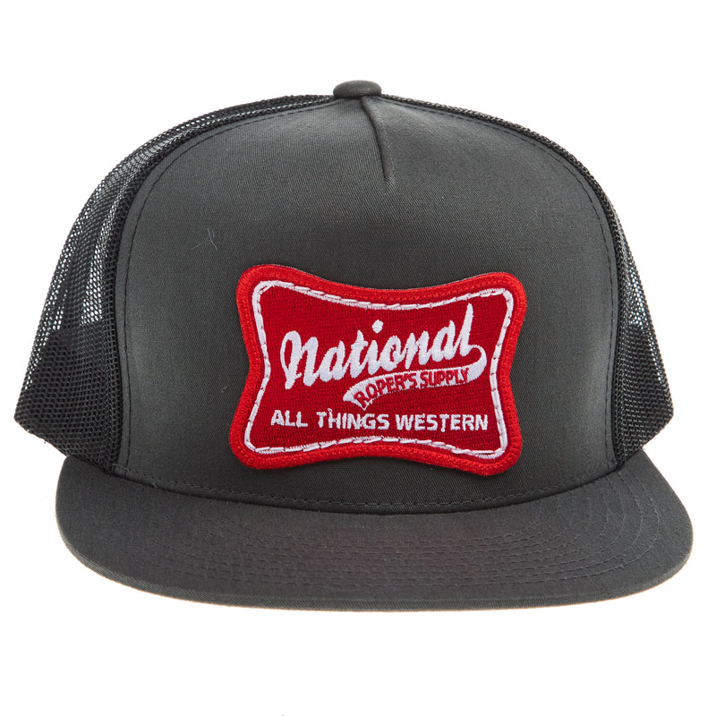 NRS National Ropers Supply Black and Charcoal Cap