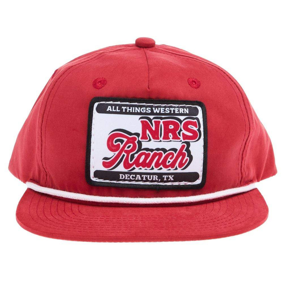 Nrs Roping Logo NRS All Things Western Red with White Rope Cap