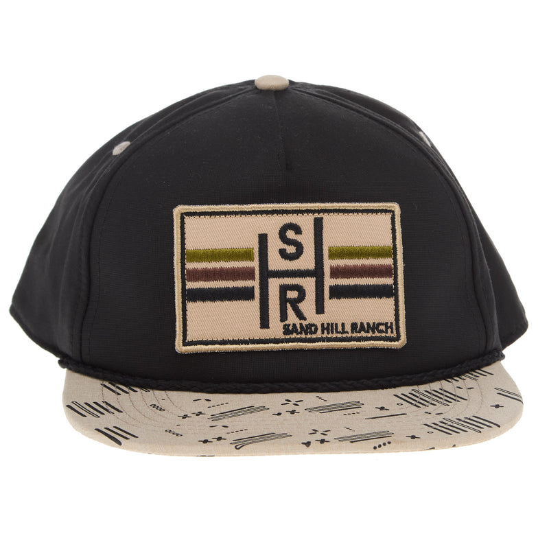 Sand Hill Ranch Black and Cream Flat Bill Cap