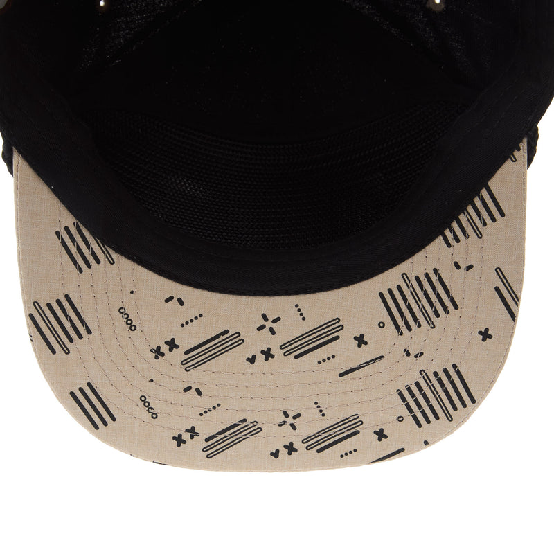 Sand Hill Ranch Black and Cream Flat Bill Cap