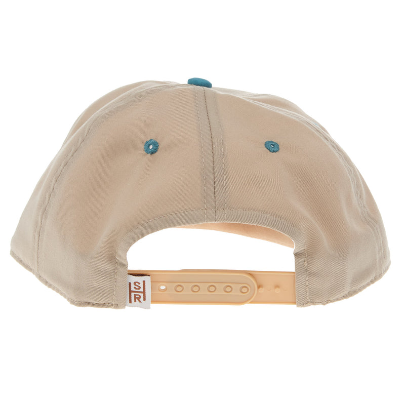 Sand Hill Ranch Cream and Stripe Flat Bill Cap