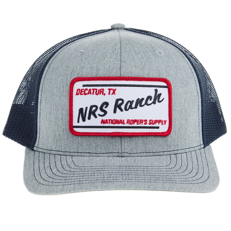 NRS Ranch Grey and Navy Embroidered Patch Cap