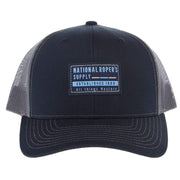 NRS National Ropers Supply Applique Patch Navy and Charcoal Cap
