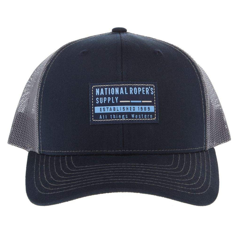 NRS National Ropers Supply Applique Patch Navy and Charcoal Cap