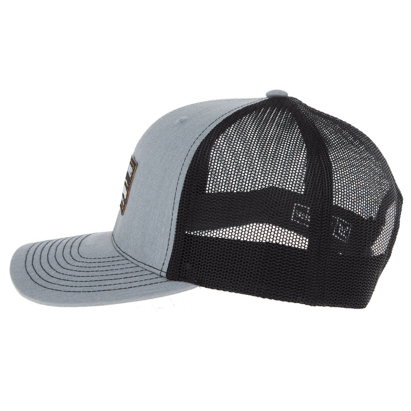 NRS National Ropers Supply Applique Patch Grey and Black Cap