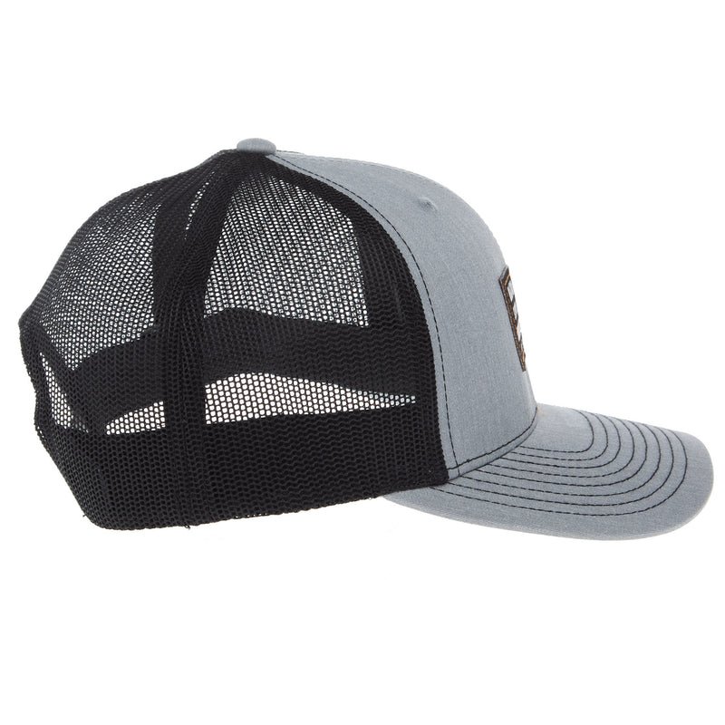 NRS National Ropers Supply Applique Patch Grey and Black Cap