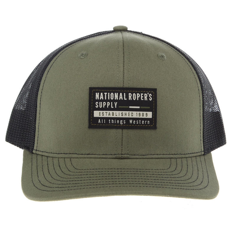 NRS National Ropers Supply Applique Patch Loden and Black Cap