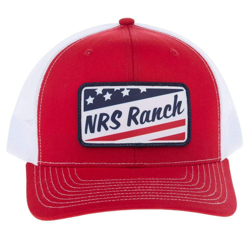 NRS Ranch Flag Patch Red and White Cap