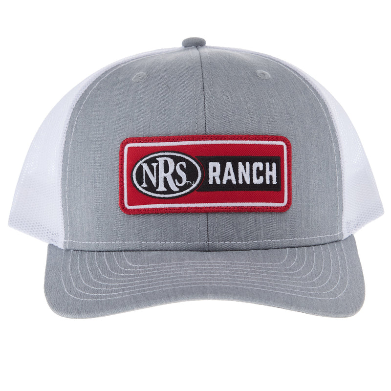 NRS Ranch Rectangle Patch Grey and White Cap