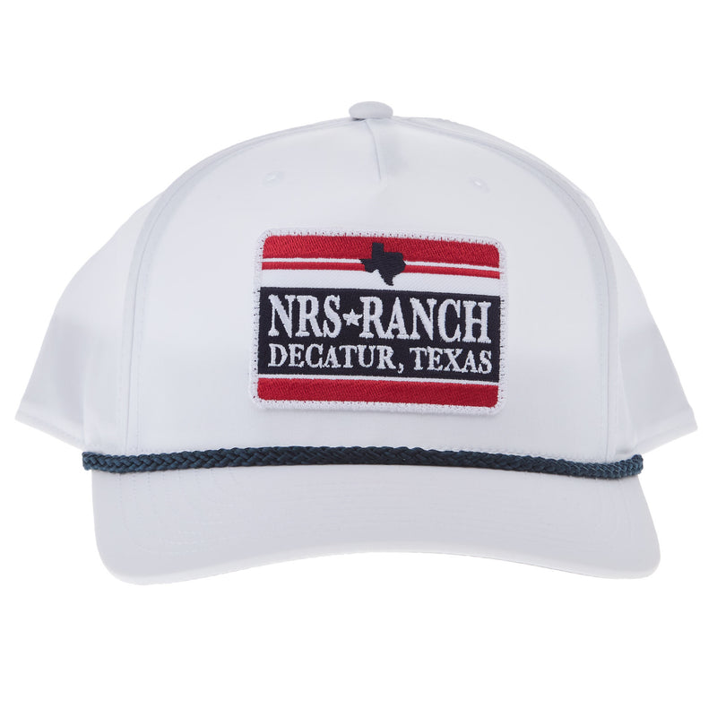 NRS Ranch White and Navy Rope Cap