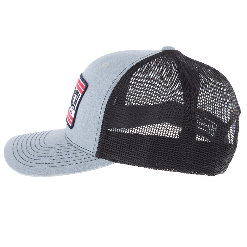 NRS Ranch Grey/Black Navy/Red Patch Cap