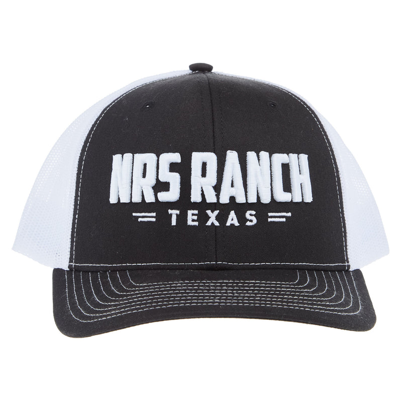 NRS Ranch Texas Black/White Cap