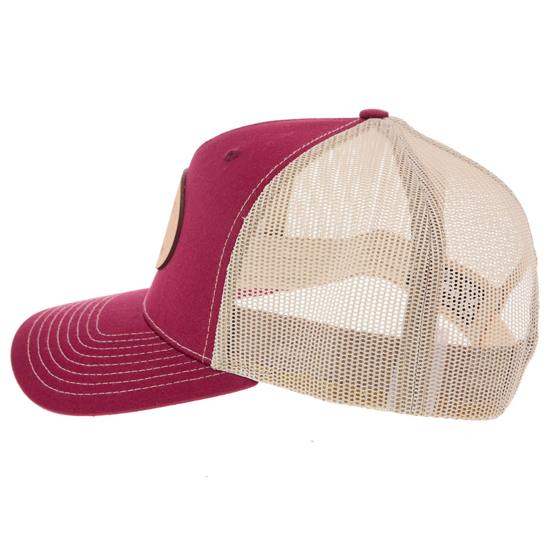 NRS Ranch Leather Patch Cardinal/Tan Cap