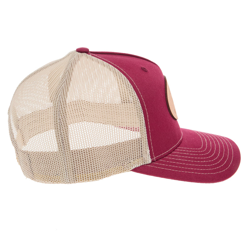 NRS Ranch Leather Patch Cardinal/Tan Cap