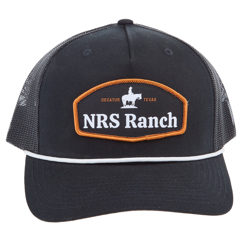 NRS Ranch Horse/Rider Logo Black/White Cap