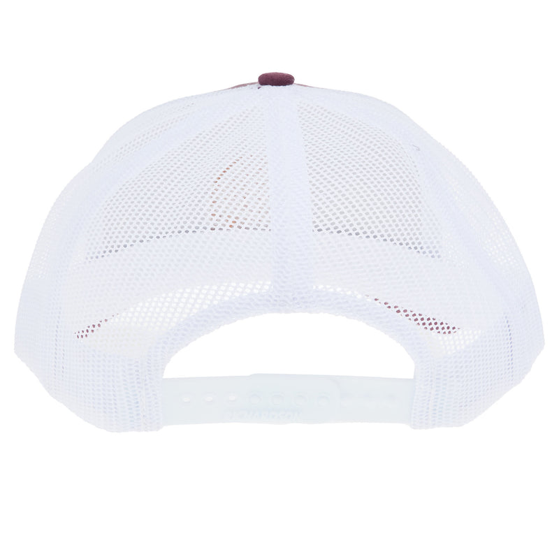 NRS Ranch Leather Patch Maroon/White Cap