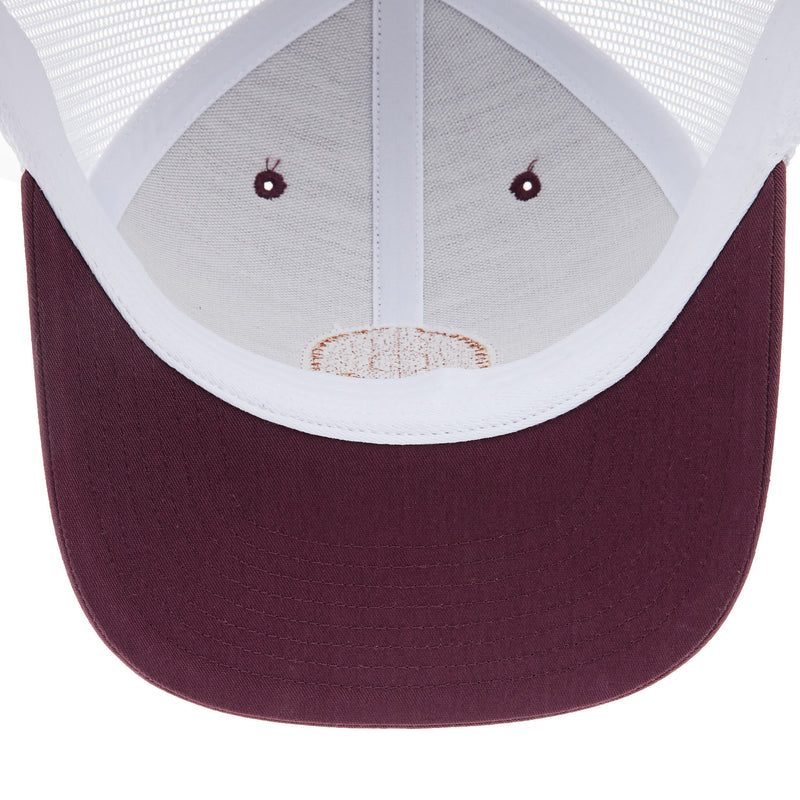 NRS Ranch Leather Patch Maroon/White Cap