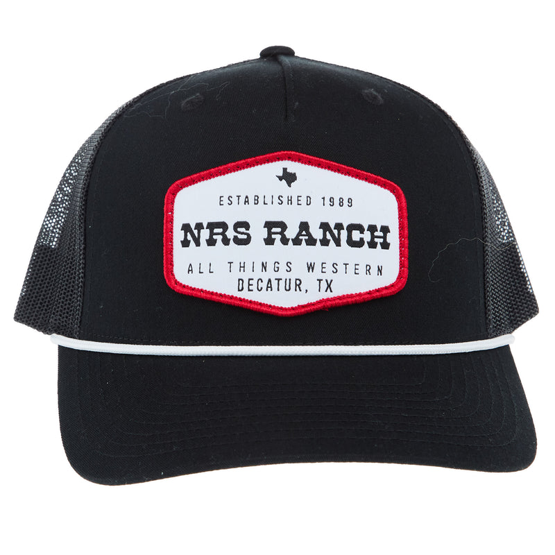 NRS Ranch Black/White Rope Cap