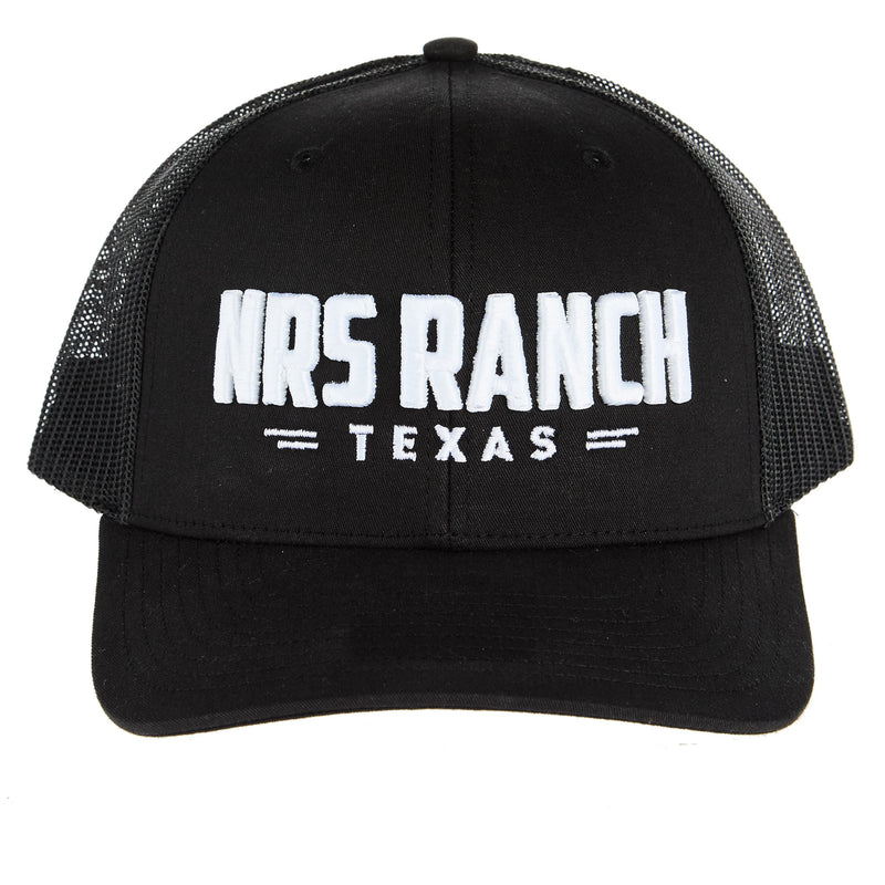 NRS Ranch Black With White 3D Logo Cap