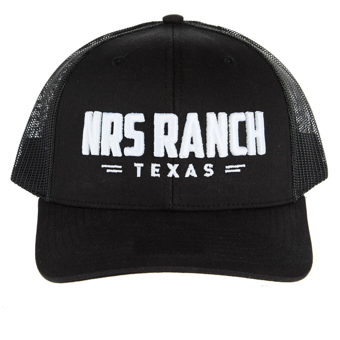 NRS Ranch Black With White 3D Logo Cap