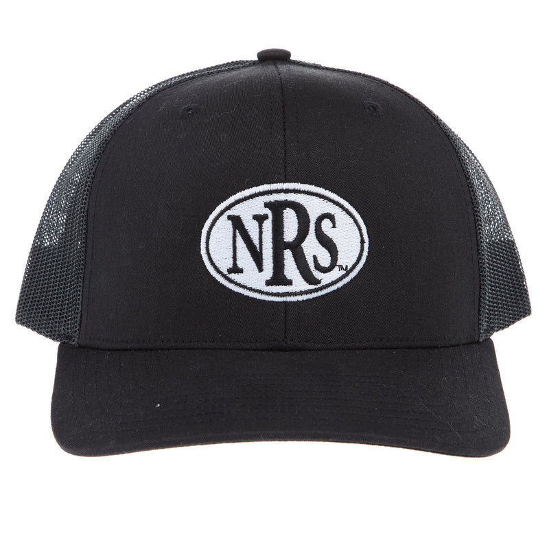 NRS Black Oval Embroidered Logo Cap