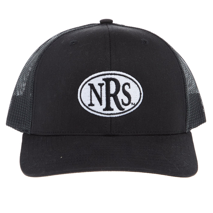 NRS Black Oval Embroidered Logo Cap