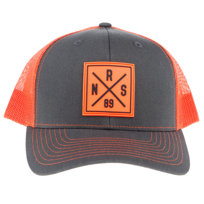NRS 89 Rubber Patch Charcoal/Orange Cap
