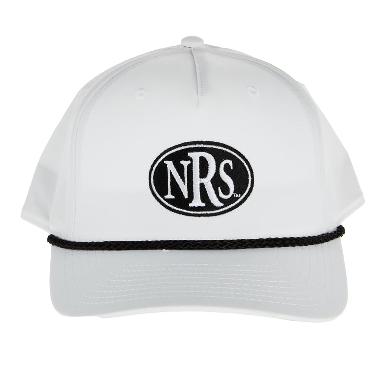 NRS Oval Logo White With Black Rope Cap
