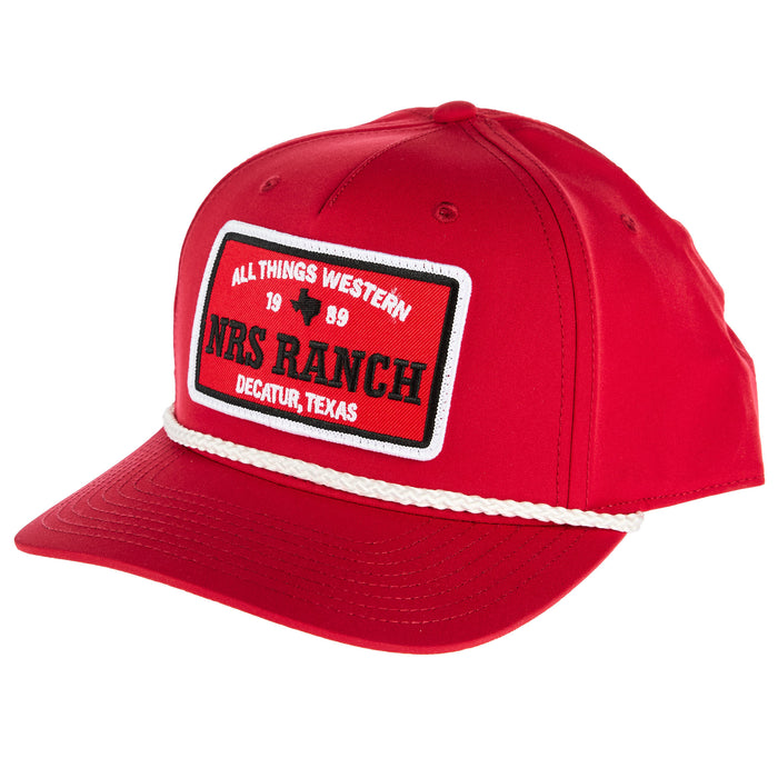 NRS Ranch Red White Embroidered Patch Cap