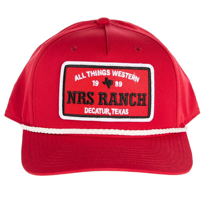 NRS Ranch Red White Embroidered Patch Cap