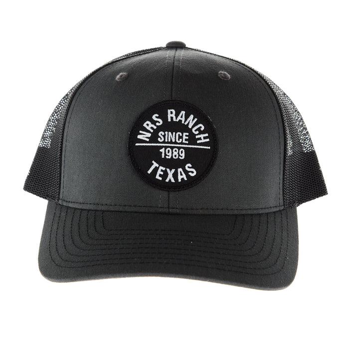 NRS Ranch Texas Round Logo Charcoal Black Cap