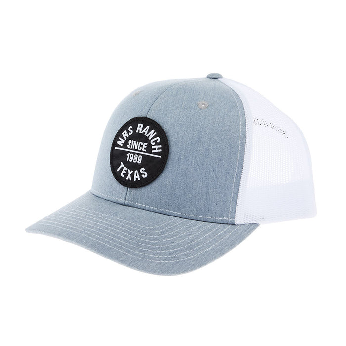 NRS Ranch Texas Round Logo Grey/White Cap