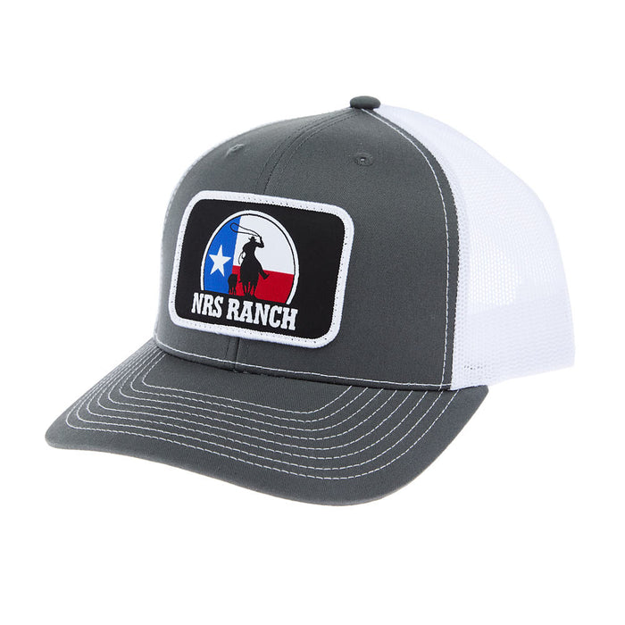 NRS Ranch TX Flag with Roper Charcoal/White Cap
