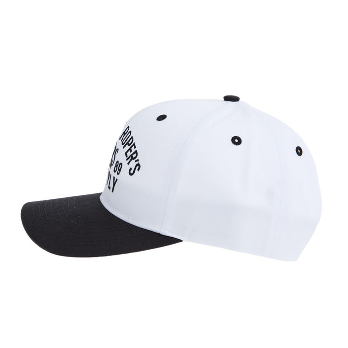 NRS National Ropers Supply White & Black Rope Cap
