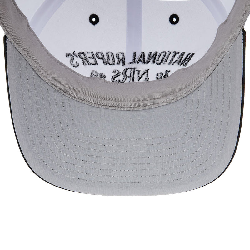 NRS National Ropers Supply White & Black Rope Cap