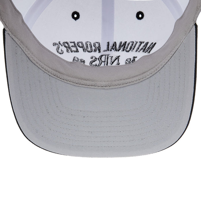 NRS National Ropers Supply White & Black Rope Cap