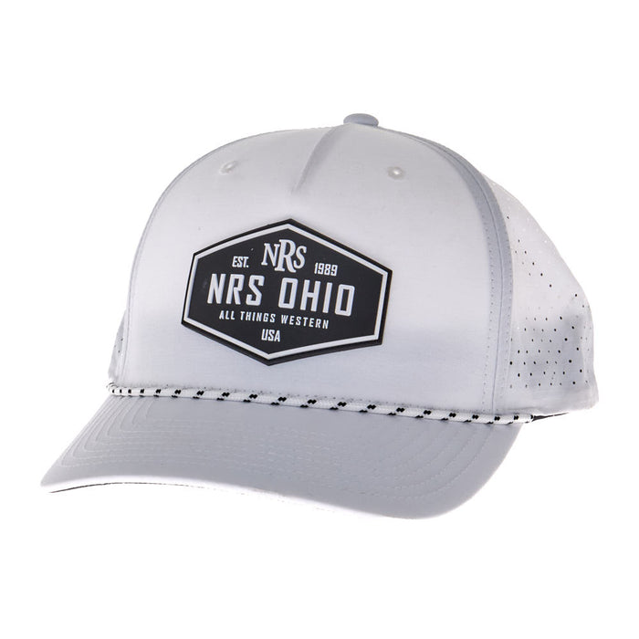 NRS Ohio White & Black Rubber Patch Cap