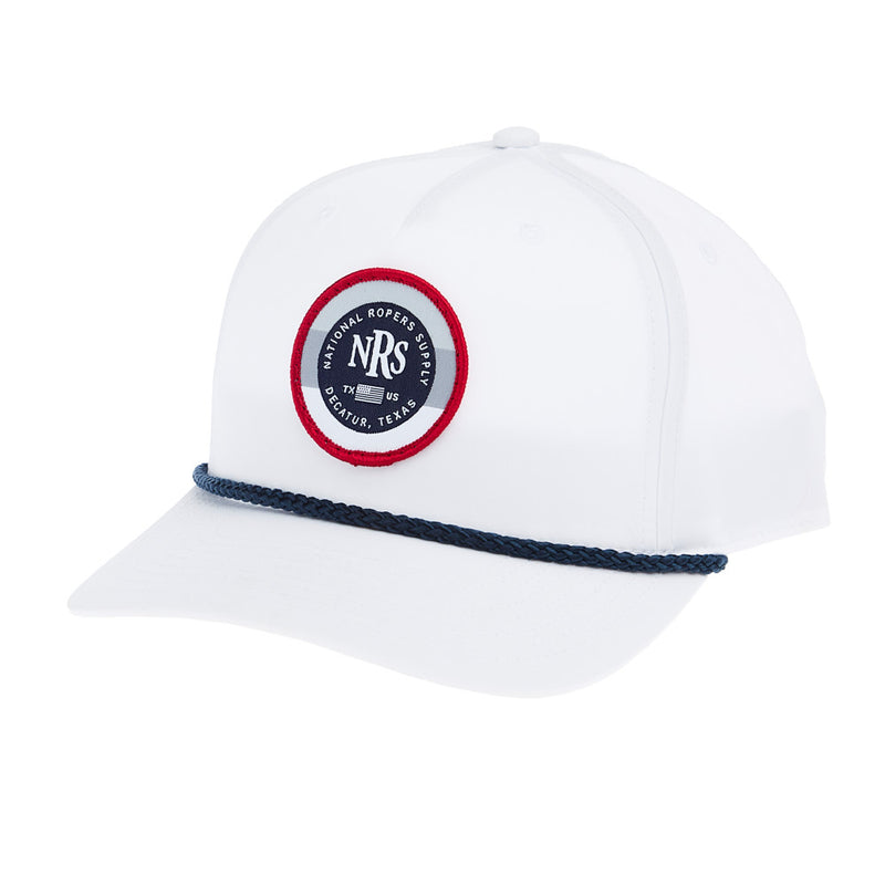 NRS Decatur, Texas White with Navy Rope Round Logo Cap