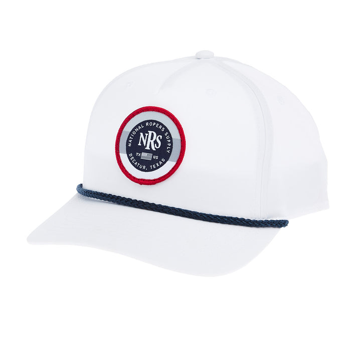 NRS Decatur, Texas White with Navy Rope Round Logo Cap