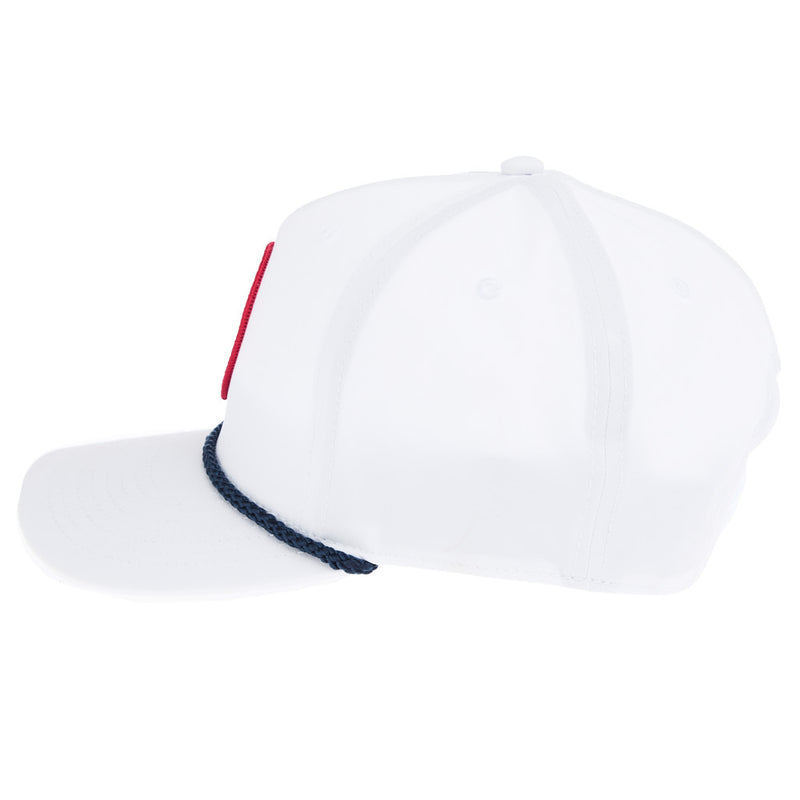 NRS Decatur, Texas White with Navy Rope Round Logo Cap