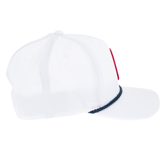 NRS Decatur, Texas White with Navy Rope Round Logo Cap