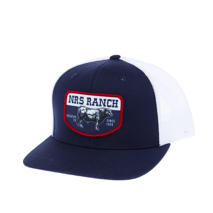 NRS Decatur Ranch Bull Logo Navy & White Cap